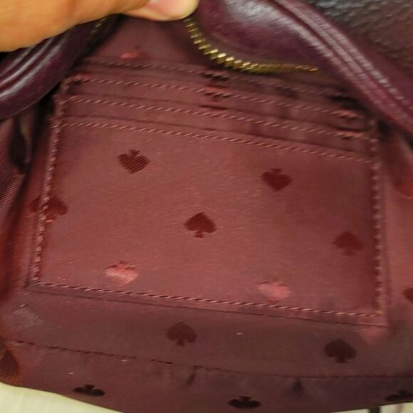 Kate Spade NY Kourtney Burgundy/Maroon/Wine Leather Camera Crossbody Bag - Picture 12 of 15